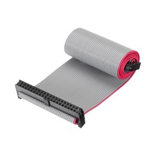 IDC 40Pin Flat Ribbon Cable, 1.27mm Pitch FC to FC Connector 30cm Length Grey