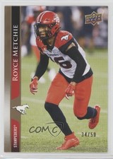 2021 Upper Deck CFL Gold 34/50 Royce Metchie #92 7m3