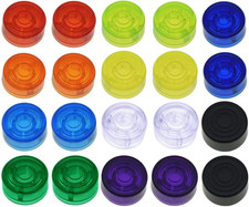 20 Pcs Guitar Pedal Footswitch Toppers Colorful Caps 3/8" Universal Fit Durable