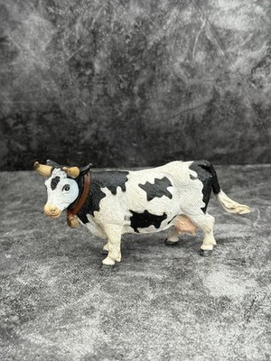 Safari Ltd Holstein Milchkuh schwarz & weiß 1998 Bauernhof Tier 5,5'' Figur Spielzeug