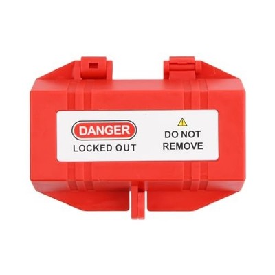 Steckdosenschloss & Steckerschutz Box - Rote Stecker-Sperre für Waschmaschine