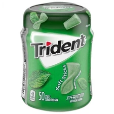 Trident Chewing Gum, Spearmint, 50.0 ea