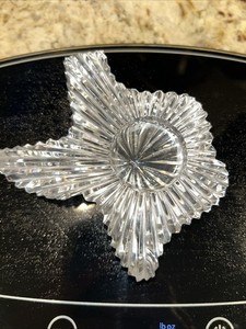 Waterford?   Crystal Glass State Of Texas Tea light/paperweight