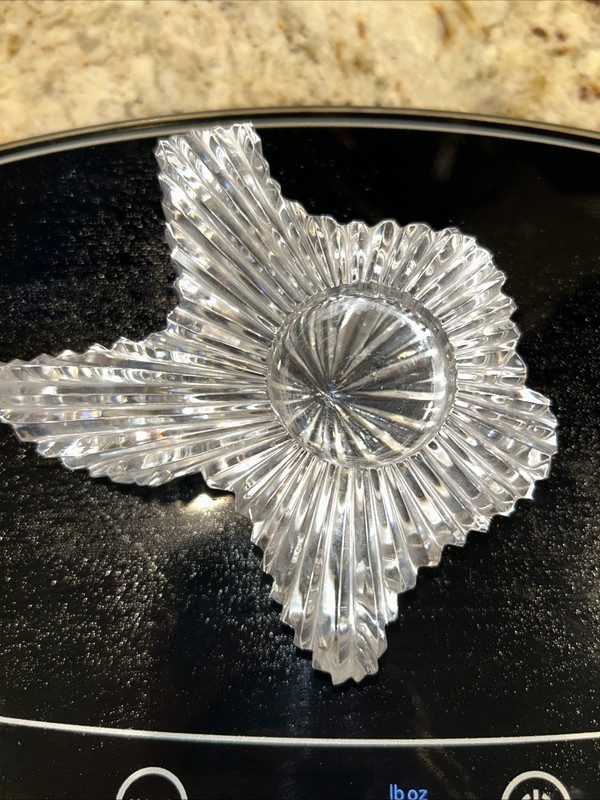 Waterford?   Crystal Glass State Of Texas Tea light/paperweight