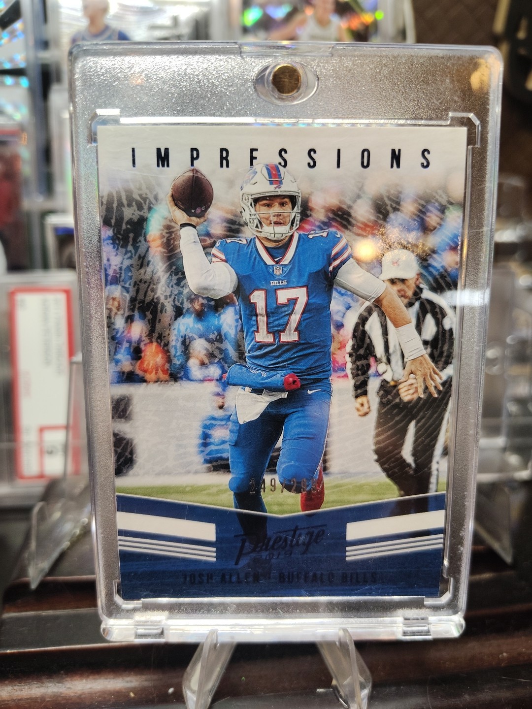 Josh Allen Panini Prestige Impressions #IPJA Blue Xtra Points