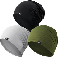 3Pcs Cooling Skull Cap for Men Women-Lightweight Breathable Beanie Hat, Thin ...