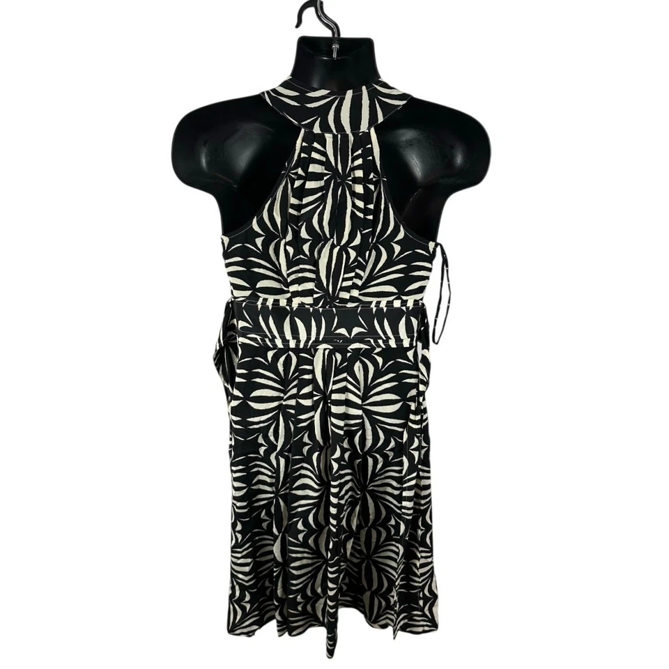 Vestido retro vintage de seda Tracy Reese New York talla pequeña estampado geométrico Foto 2 de 4