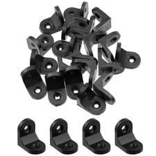 20 PCS Black Plastic Corner Braces 90 Degree Angle Bracket for Furniture