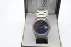 T Vintage Boxed Quartz Gents Seiko Solar Titanium 100m V145-OAK0 Working Watch