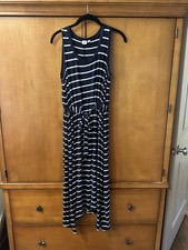 Price Reduced! GAP NAVY STRIPED LONG DRESS WITH TIE BELT