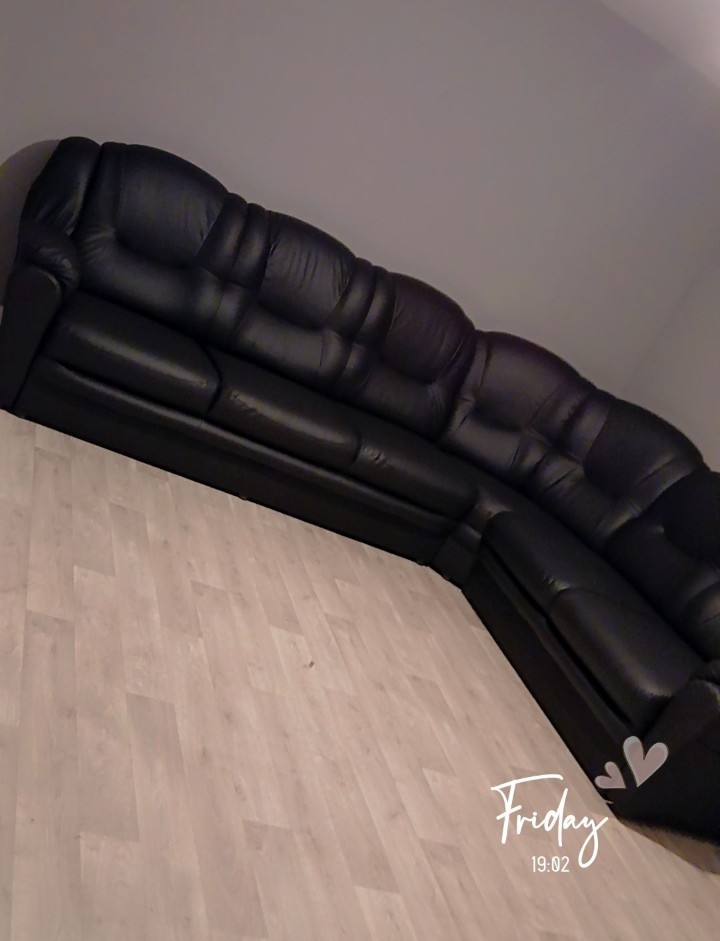 Faux Leather Corner Sofa