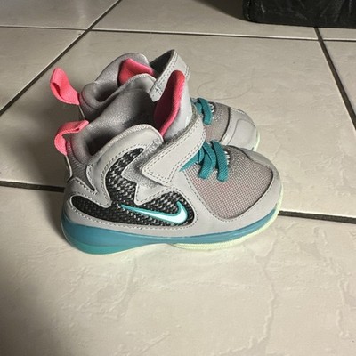 Nike LeBron South Beach 9 Toddler Miami Heat Infant Baby 472663-006 Size 5C.