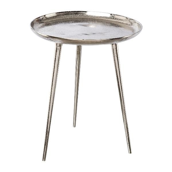 INNA-Glas Metalltisch Umaiza, Silber, 45Cm, Ø39Cm-image