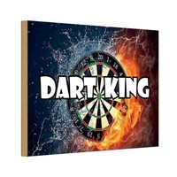 Holzschild 20X30 Cm Darts Dart King Sport Hobby Deko Geschenk Holz Schild