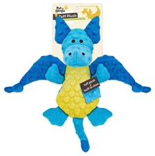 Pet 'n Shape Tuff No Stuffing Plush Flying Dragon Dog Toy Dragon, 