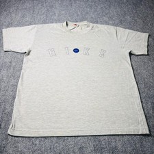Vintage Nike T-Shirt Mens Gray Embroidered Swoosh 90s Made in USA