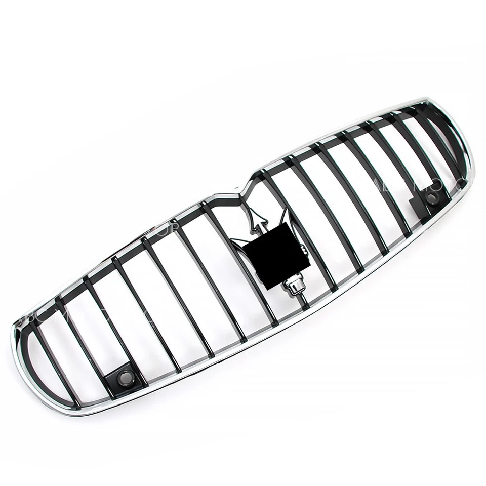 Chrome Black Front Bumper Grille For Maserati Quattroporte 2013-2016 GTS S SQ4 - Image 3 of 4