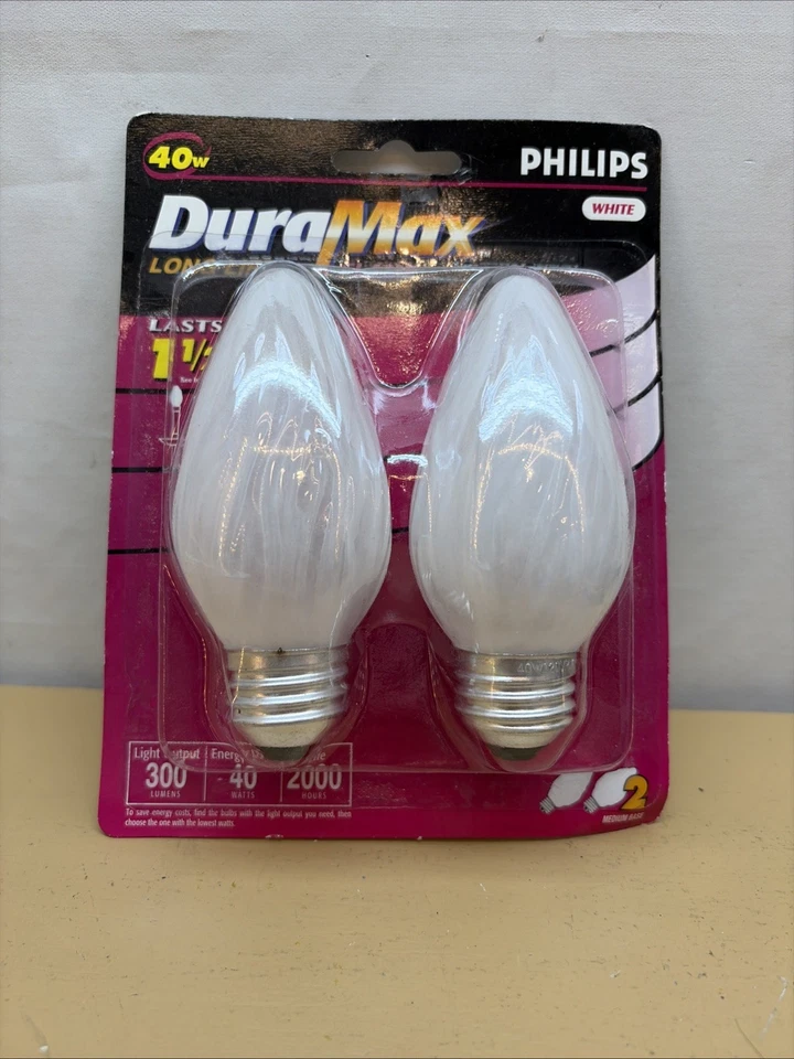 Philips DuraMax 40W White Flame Candle Bulb Soft White - Image 2 of 3
