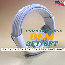 6FT USB A To iPhone Charging Cable 3FT Cord For iPhone 14 13 12 11 8 7 6 SE LOT