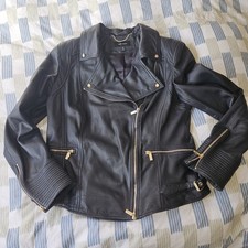 Ladies Karen Millen Soft Leather Jacket  Size 16