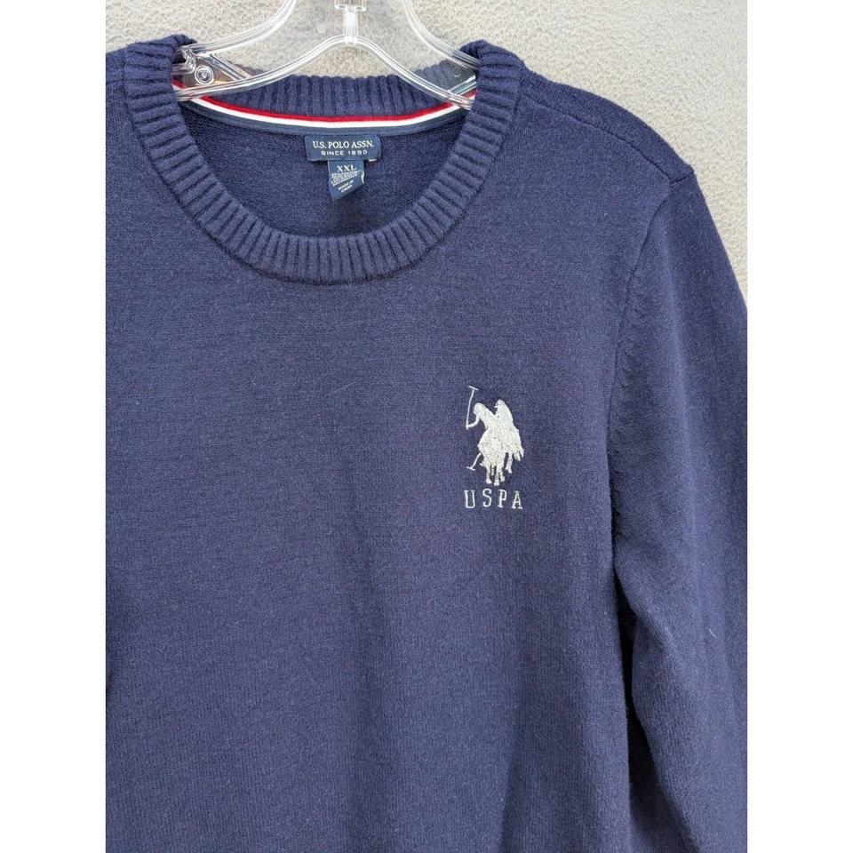 U.S. Polo Assn. Suéter Cuello Redondo Mujer 2XL Azul Marino Manga Larga Pullover Logo Foto 4 de 4