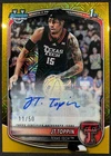2025-26 Bowman Chrome #CPA-JT JT Toppin Chrome Prospect Auto Gold Mojo /50