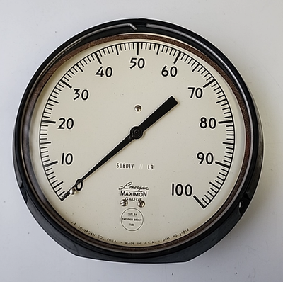 #ad #ad LONERGAN MAXIMON 3 014 100PSI SIZE 8½quot; 1 4quot; L.B.M. PRESSURE GAUGE 1ES4 1 $89.99