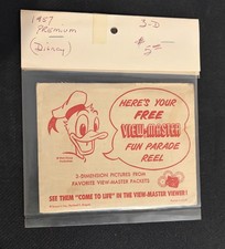 Walt Disney 1957 3-D Donald Duck View-master Unopened Packet Reels