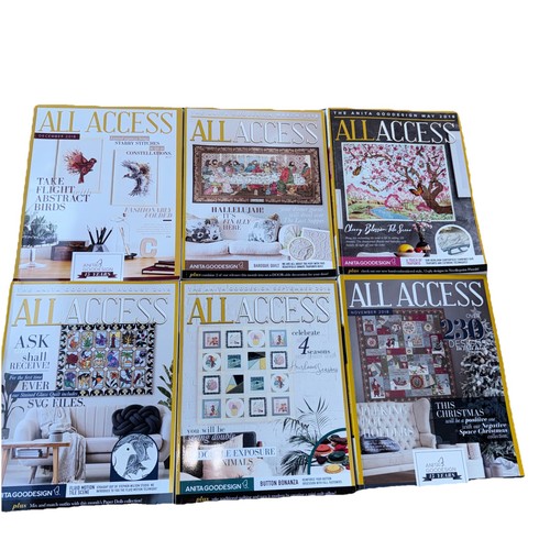 Anita Goodesign All Access Machine Embroidery 6 Books Plus CD Lot 2018