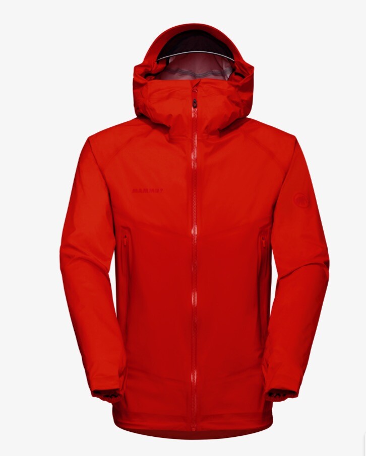NWT Mens Mammut Masao Light HS Hooded Packable Ruby R Jacket sz S