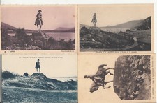 Lot 4 cartes postales anciennes postcard NAPOLEON 1er BONAPARTE statue LAFFREY 1