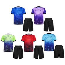 Boys Tracksuit Basketball Soccer Short Sleeve Sports T-shirts with Shorts Set