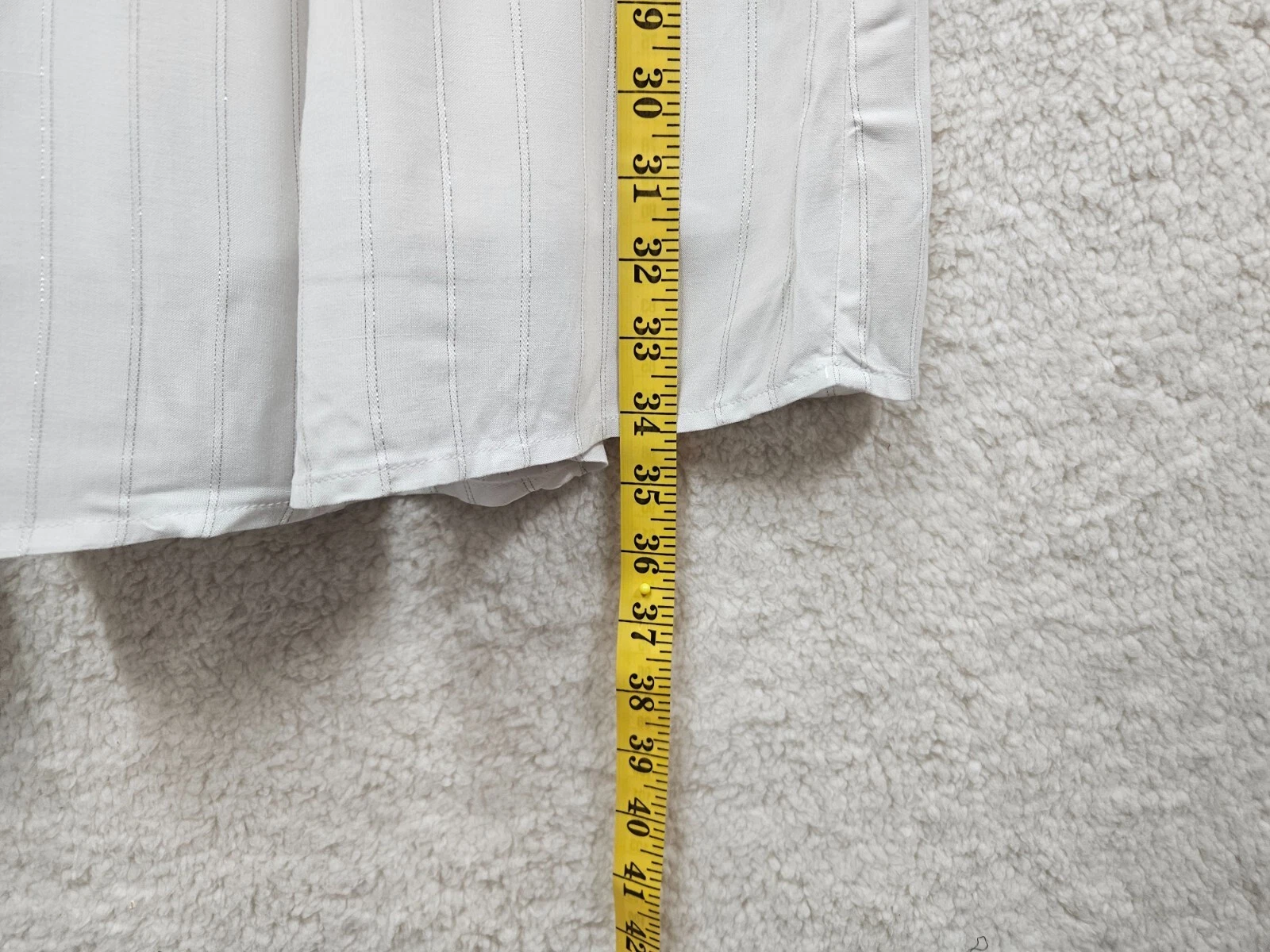 PALM ANGELS Abito donna Shore medio bianco righe rayon manica lunga spalle scoperte linea A mini