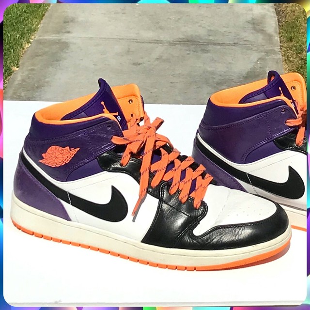 2013 NIKE Air Jordan 1 Mid Phoenix Suns Basketball Shoes #554724-117 Men Size 13 | eBay