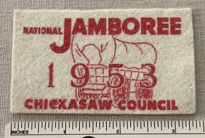 Vintage 1953 CHICKASAW COUNCIL National Jamboree Contingent FELT PATCH BSA