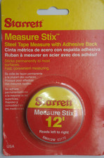 STARRETT - SM412W Steel Tape Measure With Adhesive Back 12 ft Left to Right