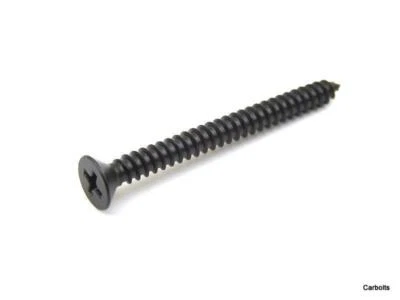 CARBOLTS No8 4.2mm Black Stainless Steel Phillips Countersunk Self Tapping Screws