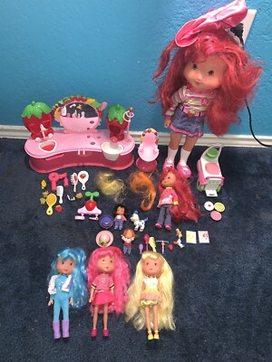 Vintage Strawberry Shortcake Figure Lot: Dolls Fruity Salon Berry Sweet  Hasbro