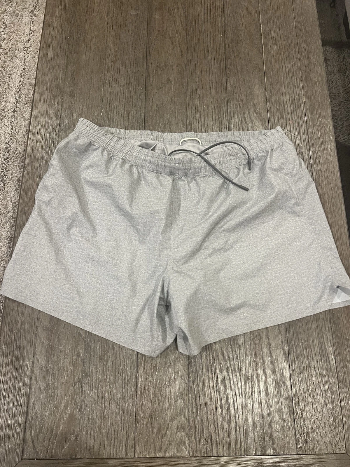 Mens All In Motion Lined Running Shorts Gray XL