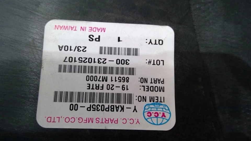 Cubierta de parachoques delantero KIA FORTE 2020-2022 OEM 86511-M7000 Foto 3 de 4