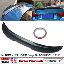 PSM Style Carbon Fiber Look Rear Boot Lip Spoiler For BMW 4 Series F32 Coupe 13+