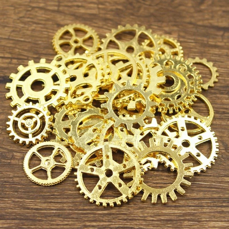 20pcs Mechanical Steampunk Cogs Gears Necklace Pendants Choker Bracelets Jewelry - Image 2 of 4