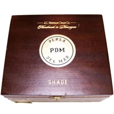 Perla Del Mar Robusto Shade Empty Wooden Cigar Box 6.75" x 5.75" x 3"