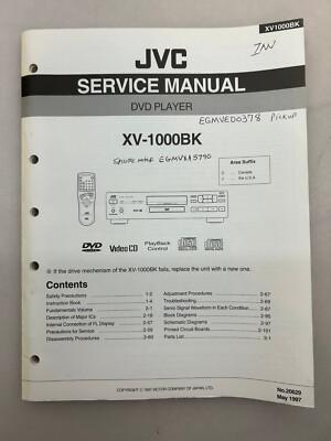 JVC XV-1000 Original Service Manual Free Shipping