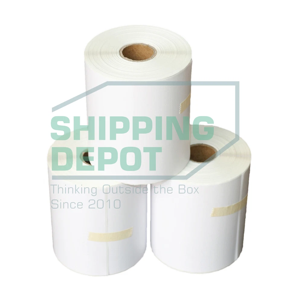 SECURE SEAL 4 Rolls 4x6 Thermal Labels 1000 Labels for Zebra Eltron 2844 Printers 4" x 6"