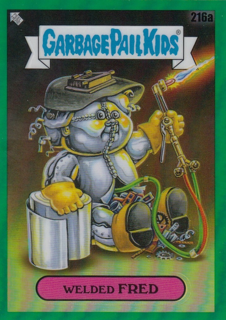 WELDED FRED /299 TOPPS CHROME GARBAGE PAIL KIDS SERIES 5 GREEN