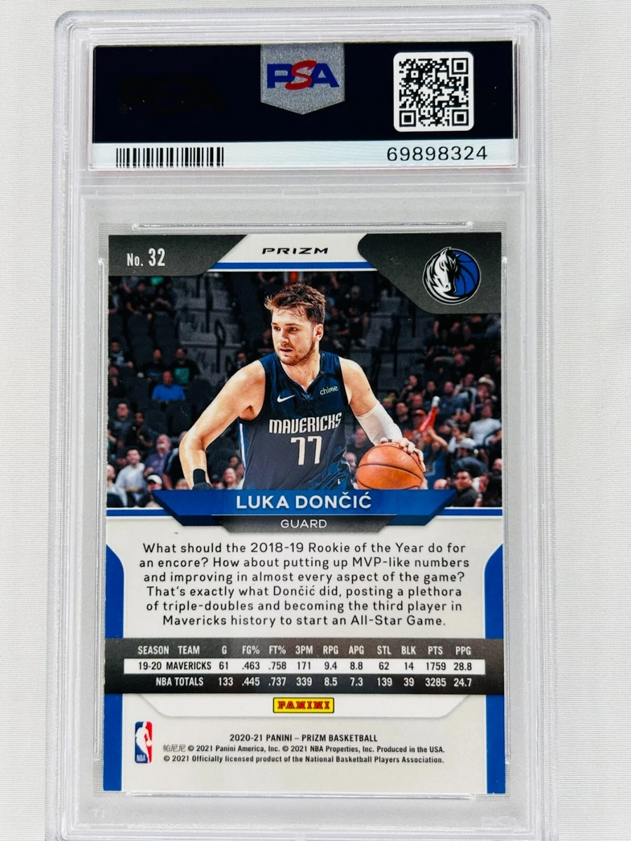 Luka Doncic 2020-21 Panini Prizm Silver #32 Dallas Mavericks PSA 10