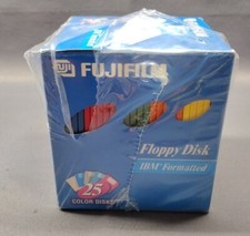  Fujifilm Floppy Disk IBM Formated 3.5  Color 24Pcs Open Box New W/Labels