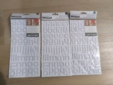 3 American Crafts Foam Alphabet Stickers 120/Pkg White 53325 DIYthickers NEW