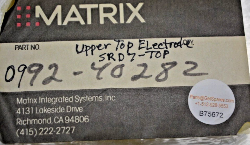 0992-40282 / Electrodo superior superior srd7 superior / matriz Foto 2 de 4
